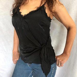 Black with spaghetti straps blouse